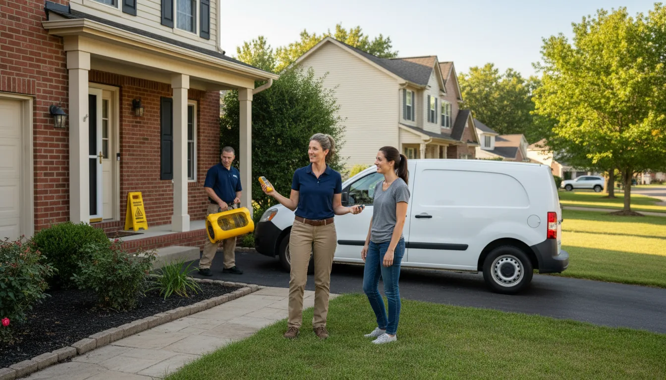 Residential water damage restoration in Eldena, IL